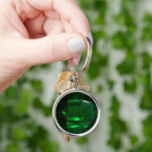 Round Emerald Sleutelhanger (Hand)