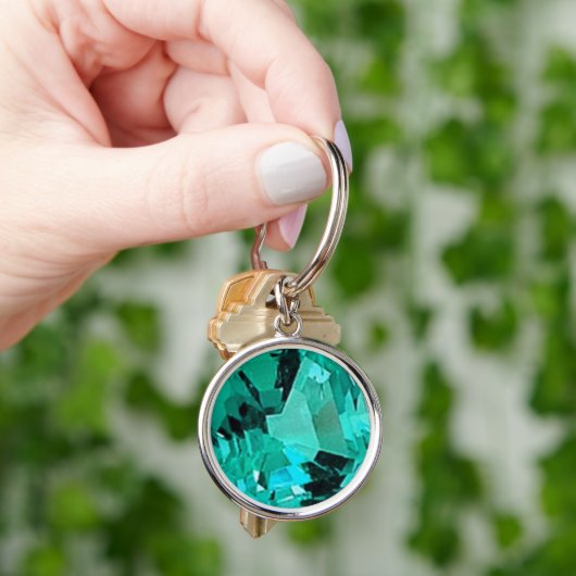 Round Emerald Sleutelhanger (Hand)