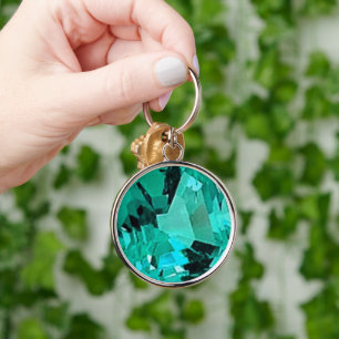 Round Emerald Sleutelhanger