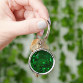 Round Emerald Sleutelhanger (Hand)