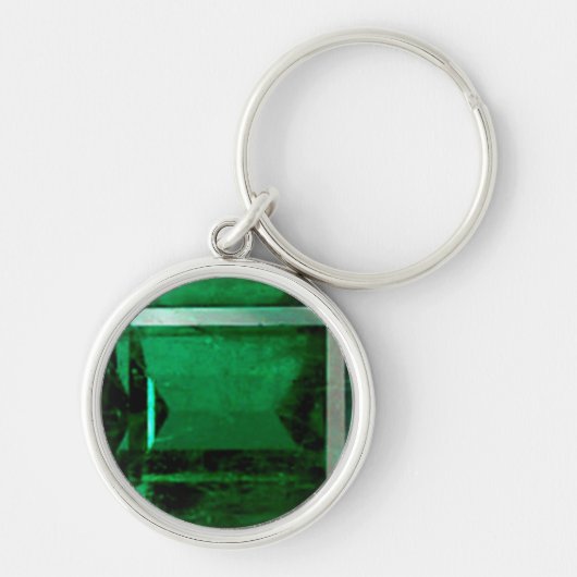 Round Emerald Sleutelhanger (Voorkant)