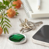 Round Emerald Sleutelhanger (Zijkant)