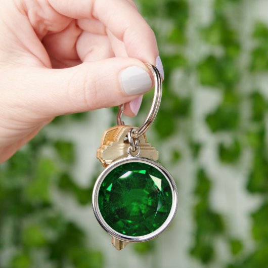 Round Emerald Sleutelhanger (Hand)