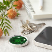 Round Emerald Sleutelhanger (Zijkant)