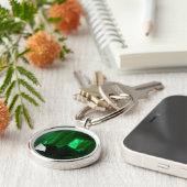 Round Emerald Sleutelhanger (Zijkant)