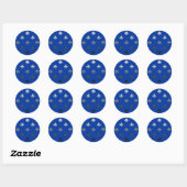Round Fleur de Lis Stickers Silver (Vel)