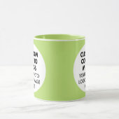 Round Frame 2 x Photo Logo Lime Custom Combo Mok (Midden)