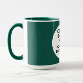 Round Frame Photo Logo Large Green Custom Combo Mok (Links)