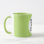 Round Frame Photo Logo Lime Green Custom Combo Mok (Links)