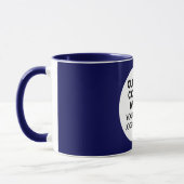 Round Frame Photo Logo Navy Blue Custom Combo Mok (Links)