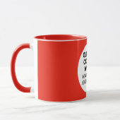 Round Frame Photo Logo Red Custom Combo Mok (Links)