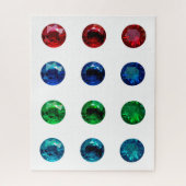 Round Gemstone Ruby Sapphire Emerald Topaz Puzzle Legpuzzel (Verticaal)