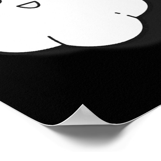 Round Ghost Schattige Ghost Halloween Spooky Seizo Poster (Hoek)