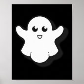 Round Ghost Schattige Ghost Halloween Spooky Seizo Poster (Voorkant)