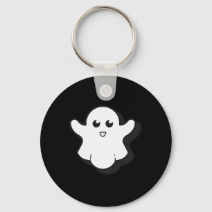 Round Ghost Schattige Ghost Halloween Spooky Seizo Sleutelhanger