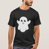 Round Ghost Schattige Ghost Halloween Spooky Seizo T-shirt (Voorkant)