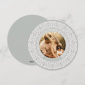 Round Green + Off White Celtic Holiday Photo Card Feestdagenkaart (Voorkant / Achterkant)