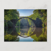 Round Grey Rock Bridge over een rivier in de Bosse Briefkaart (Voorkant)