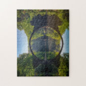 Round Grey Rock Bridge over een rivier in de Bosse Legpuzzel (Verticaal)