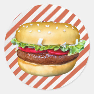 Round Hamburger Cake Ronde Sticker
