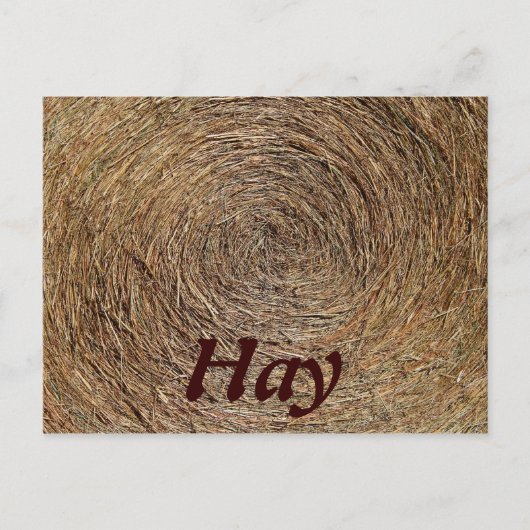Round Hay Bale Briefkaart (Voorkant)