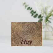 Round Hay Bale Briefkaart (Staand voorkant)