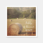 Round Hay Bales Boerderij Wedding Napkins Servet (Voorkant)