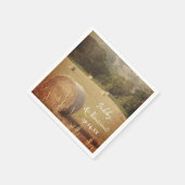 Round Hay Bales Boerderij Wedding Napkins Servet (Hoek)