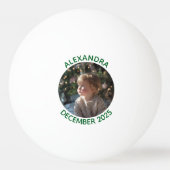 Round Holiday Family Photo Pingpongbal (Voorkant)