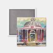 "Round House Bar" in de baai geplaatst Magneet (Voorkant / Achterkant)