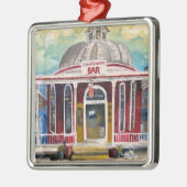 "Round House Bar" in de baai geplaatst Metalen Ornament (Links)