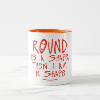 round is a shape then city tweekleurige koffiemok