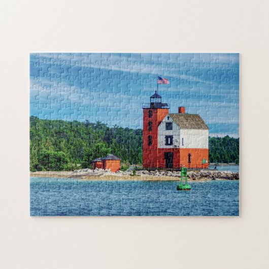 Round Island Lighthouse Legpuzzel (Horizontaal)