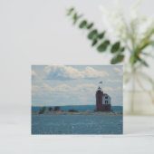 Round Island Lighthouse, Mackinac Island, Michigan Briefkaart (Staand voorkant)