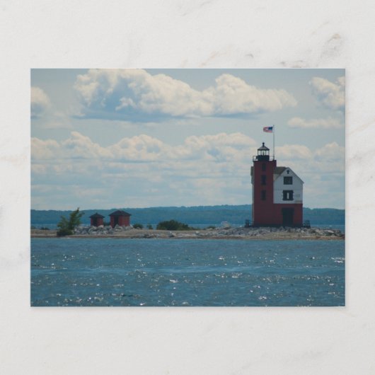 Round Island Lighthouse, Mackinac Island, Michigan Briefkaart (Voorkant)