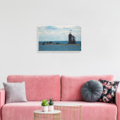 Round Island Lighthouse, Mackinac Island, Michigan Canvas Afdruk (Insitu (Woonkamer))