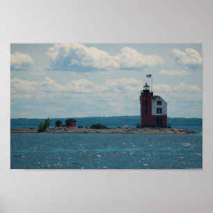 Round Island Lighthouse, Mackinac Island, Michigan Poster