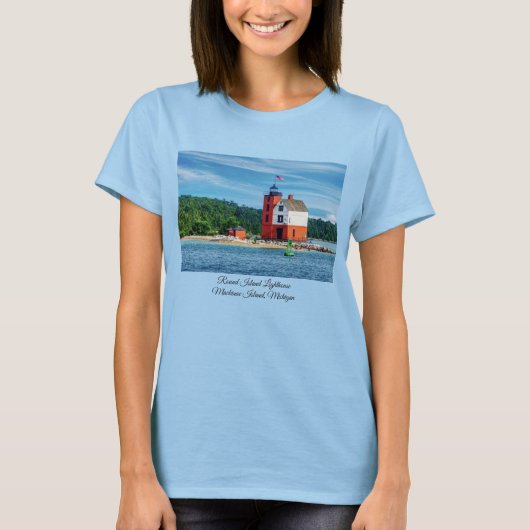 Round Island Lighthouse T-Shirt (Voorkant)