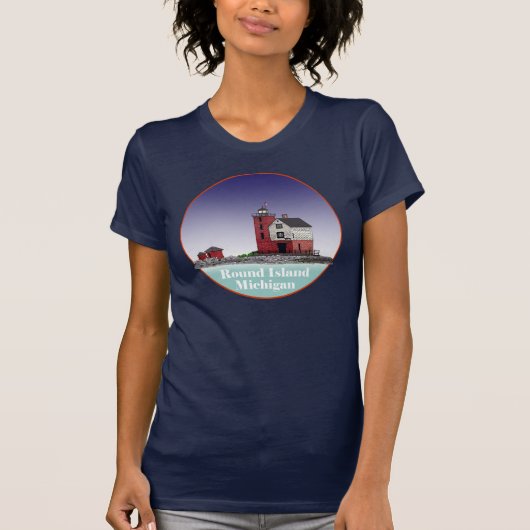 Round Island Lighthouse T-shirt (Voorkant)
