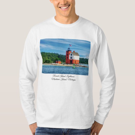Round Island Lighthouse T-shirt (Voorkant)