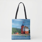 Round Island Lighthouse Tote Bag (Voorkant)