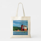 Round Island Lighthouse Tote Bag (Achterkant)