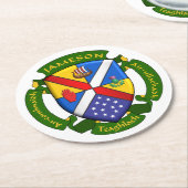 Round JamFam Coster-3 Ronde Kartonnen Onderzetter (Gebogen)