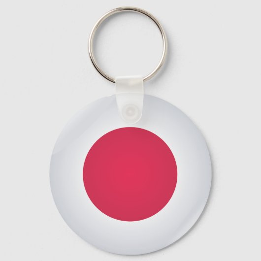 Round Japan Flag Sleutelhanger (Achterkant)