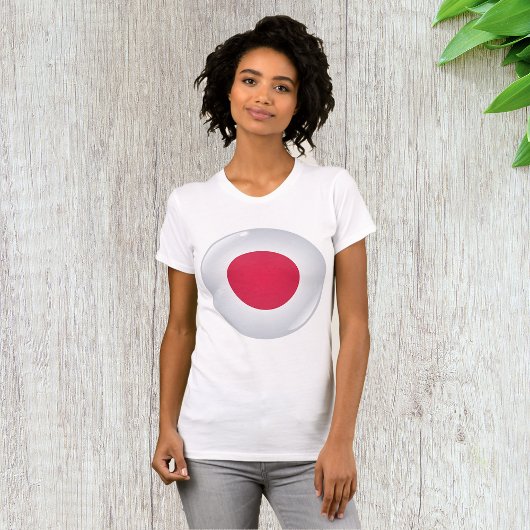 Round Japan Flag Womens T-Shirt