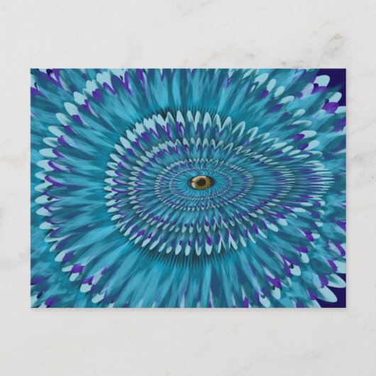 Round Jurassic EYE SEE YOU doodle  Briefkaart (Voorkant)