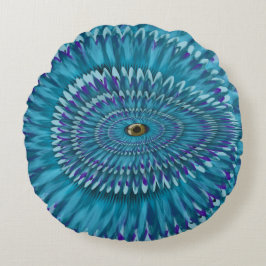 Round Jurassic EYE SEE YOU doodle Rond Kussen