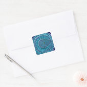 Round Jurassic EYE SEE YOU doodle  Vierkante Sticker (Envelop)