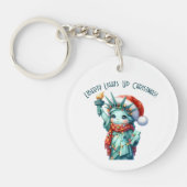 🔑 Round Keychain - Liberty Lights Up Christmas (Voorkant)