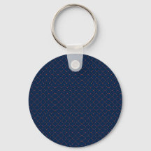 Round keychain with a dark blue background